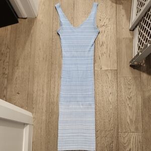 STAUD 🩵 Light Blue Strapless Dress